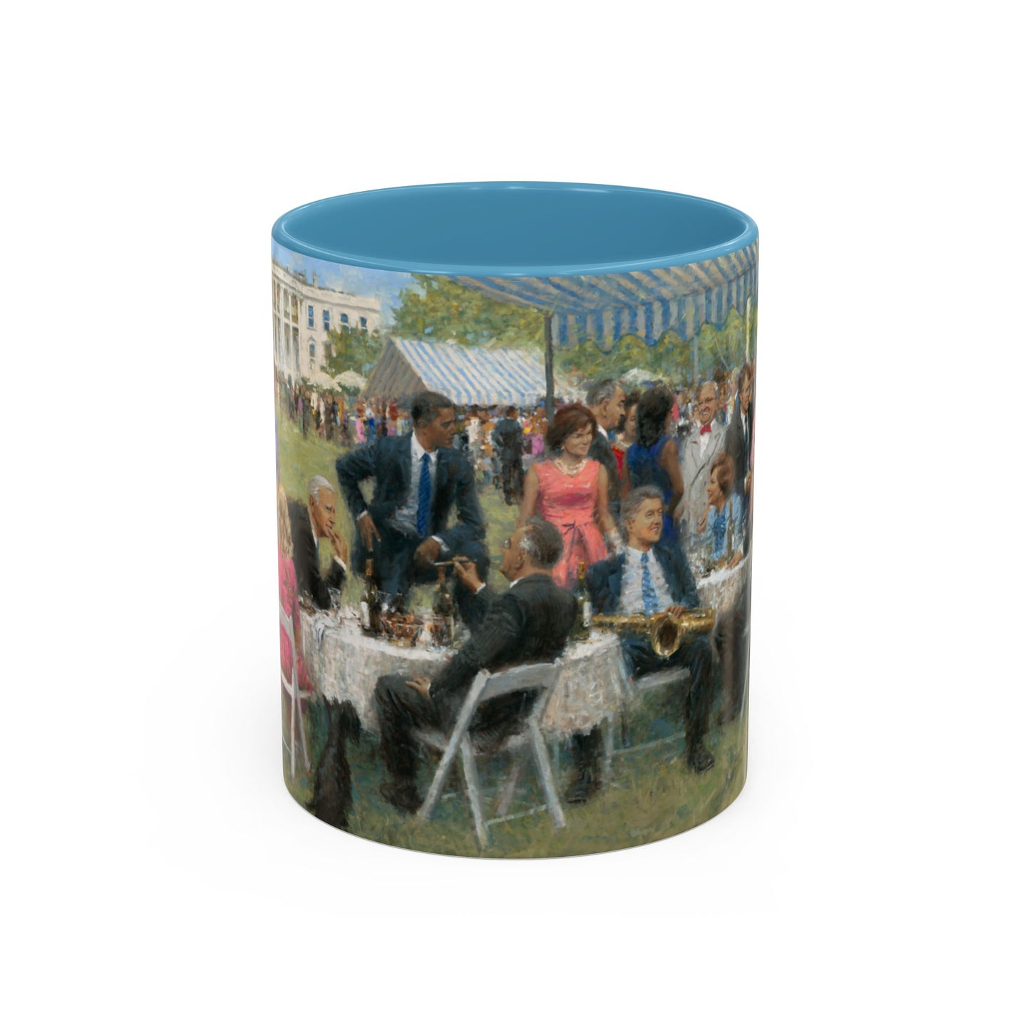 The Democratic Party - Elegant Event Themed Coffee Mug - 11oz & 15oz - Whitehouse Gathering with Obama