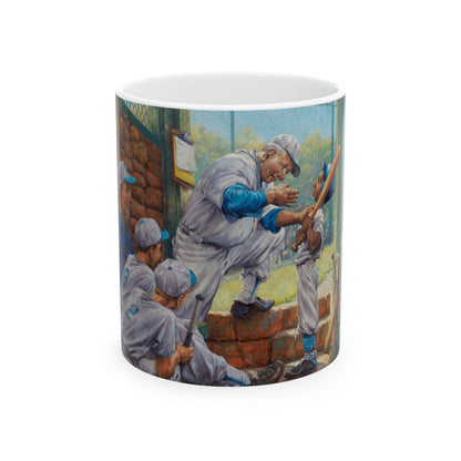 Watch the High Inside Pitch | Boys Baseball Team | Coaching | Ceramic Mug — Coffee Cup (11oz/15oz)