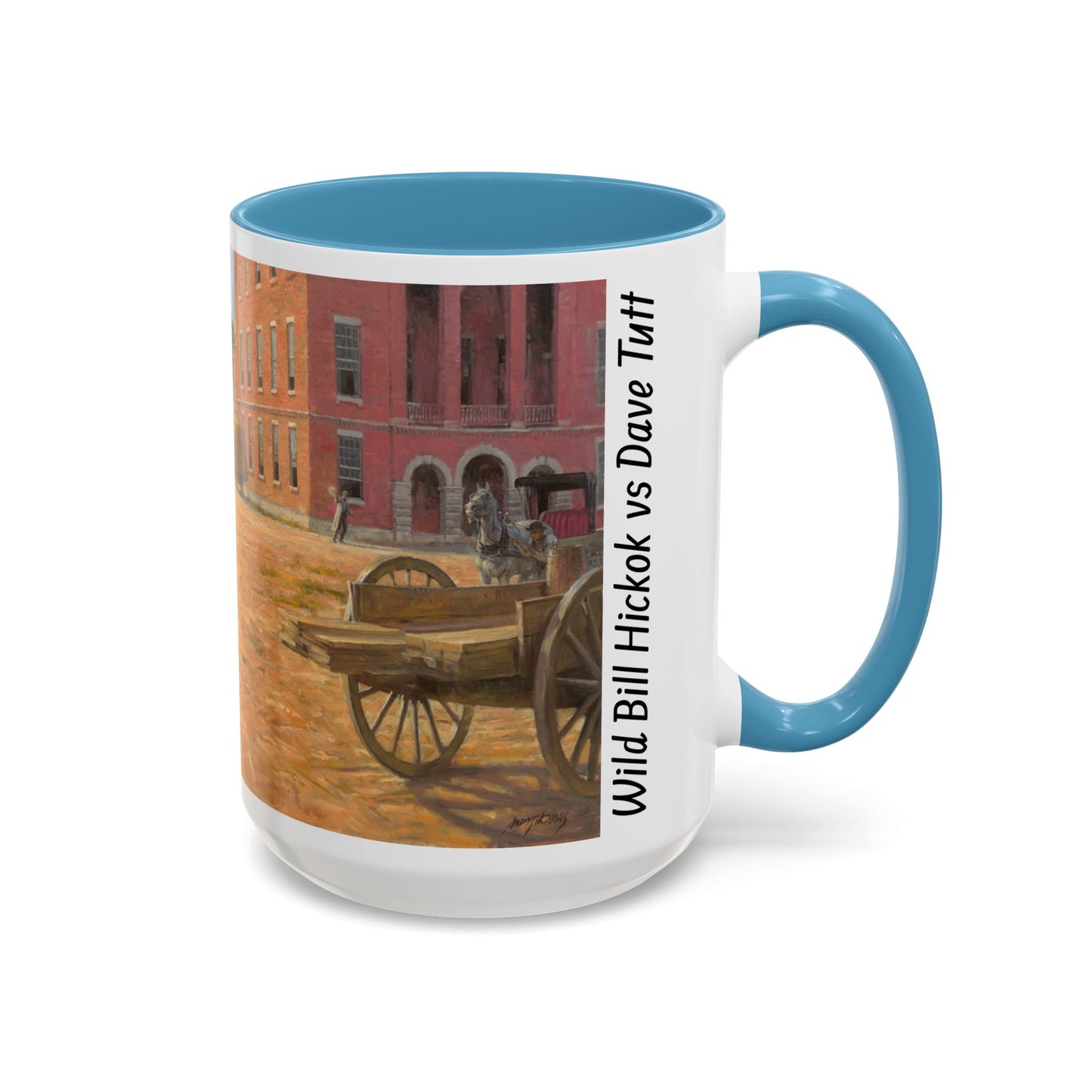 Wild Bill Hickok vs Dave Tutt | Rustic Western Accent Coffee Mug - Vintage Scene, Ideal Gift for Coffee Lovers