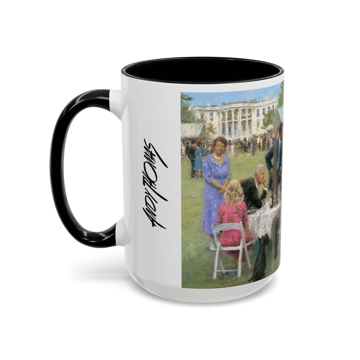 The Democratic Party - Elegant Event Themed Coffee Mug - 11oz & 15oz - Whitehouse Gathering with Obama