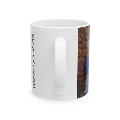 Watch the High Inside Pitch | Boys Baseball Team | Coaching | Ceramic Mug — Coffee Cup (11oz/15oz)