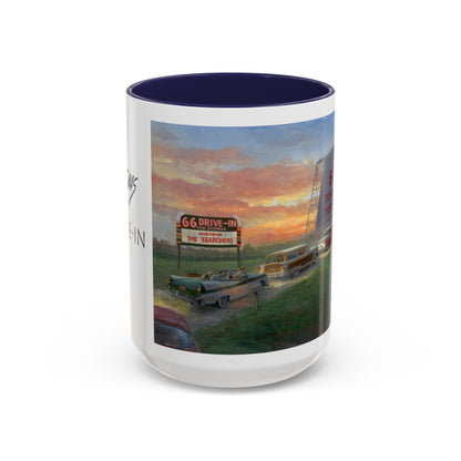 Retro Drive-In Coffee Mug - 66 Theatre Nostalgia - Andy Thomas Designs