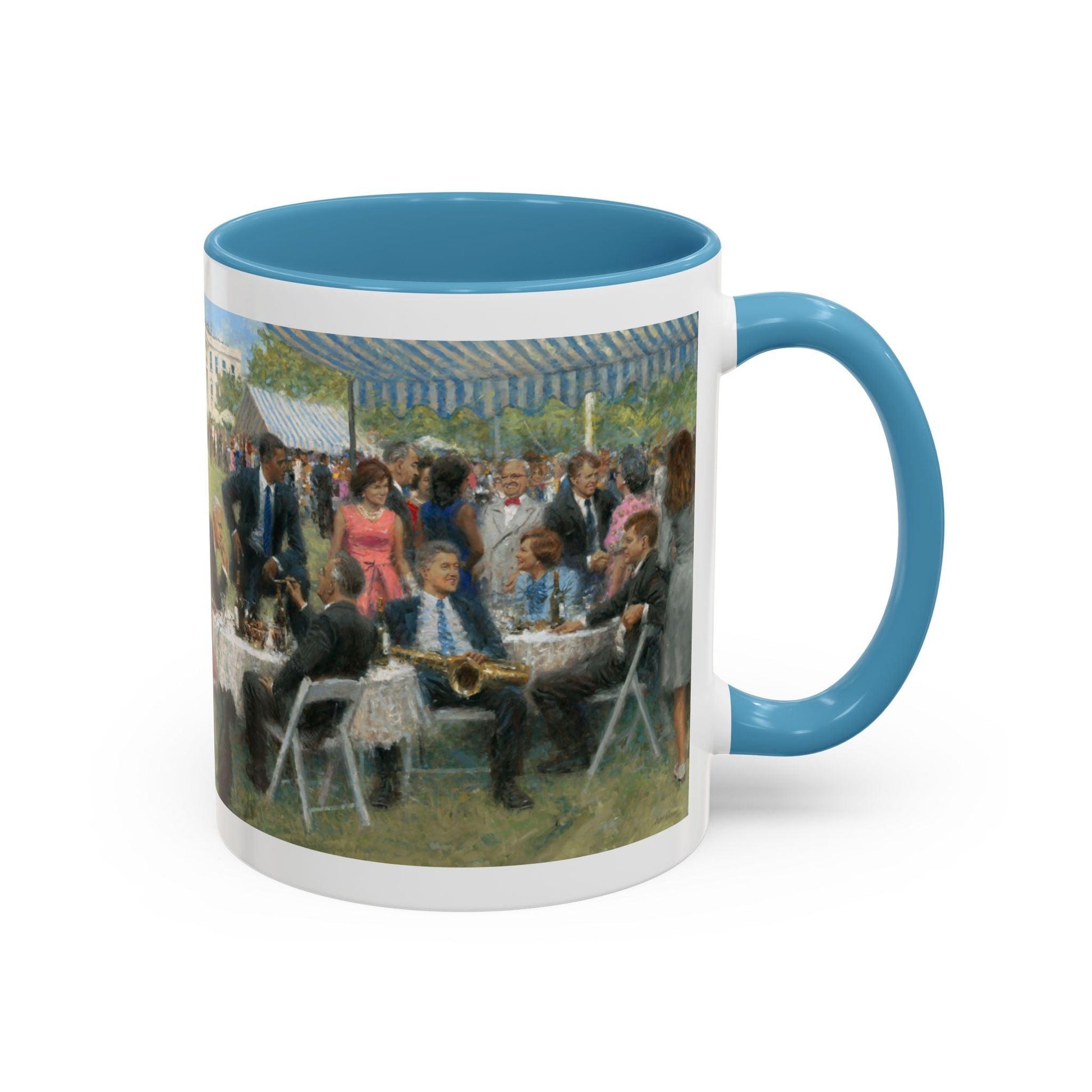 The Dem. Party - Elegant Event Themed Coffee Mug - 11oz & 15oz - Whitehouse Gathering with Biden - Andy Thomas Designs