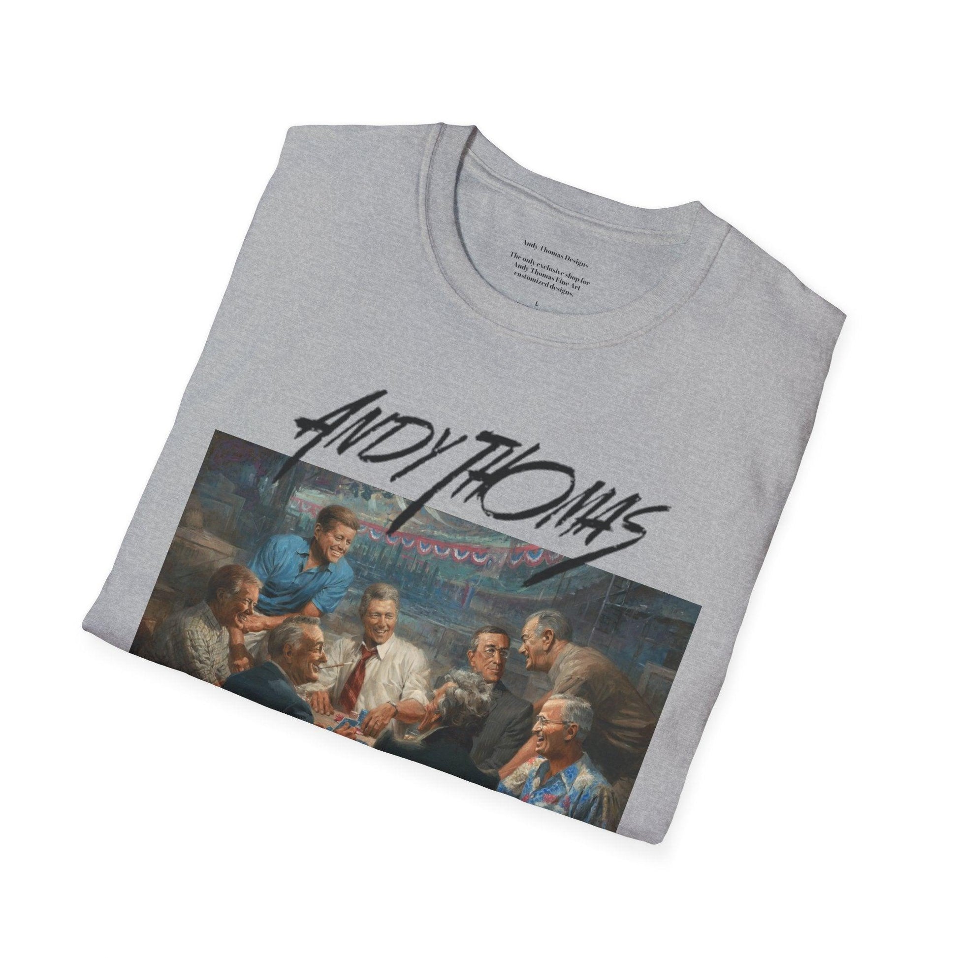 True Blues T-Shirt - US Presidents Playing Poker | Andy Thomas Art - Andy Thomas Designs