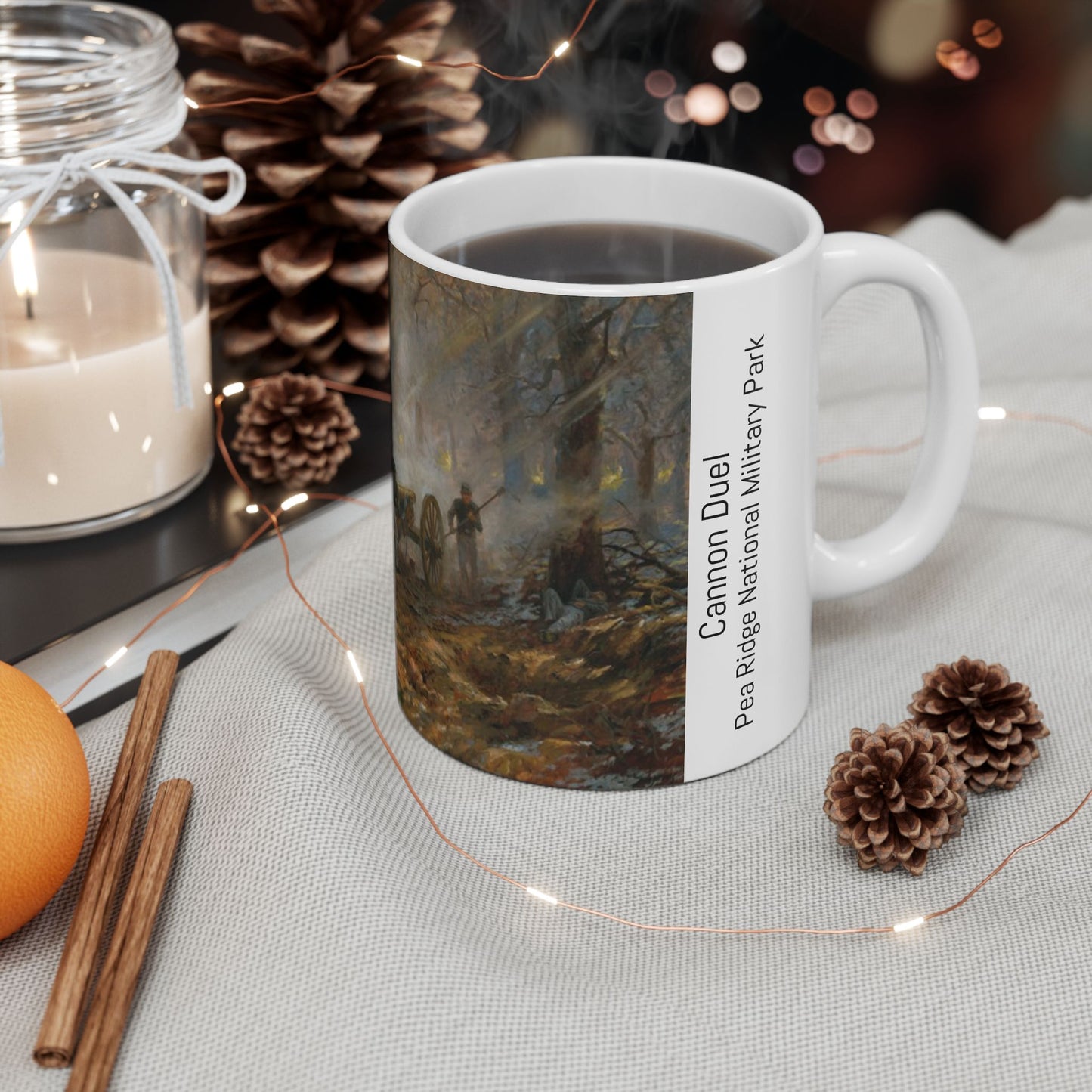 Cannon Duel - Ceramic Mug with Scenic Design, Cozy Gift for Nature Lovers, Coffee Cup for Home or Office, Ideal for Birthdays or Holidays, [...]