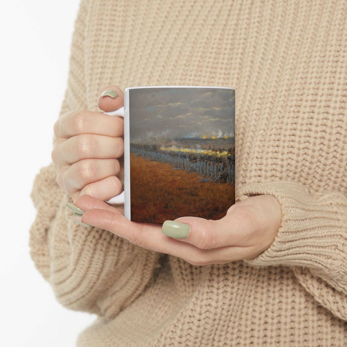 The Federals Final Rally Turns the Tide - Ceramic Mug with Stones River Civil War Design.