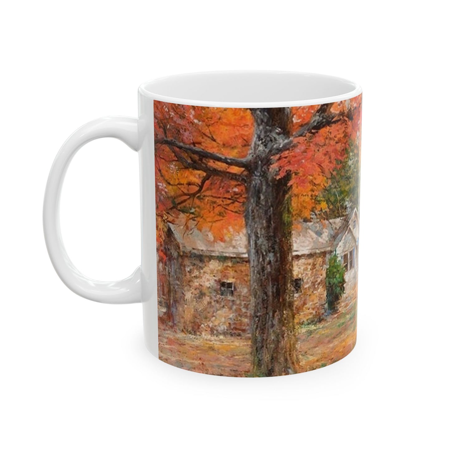 Fall Residence | Autumn | Changing Seasons | Leaves turning | Ceramic Mug — Coffee Cup (11oz/15oz)