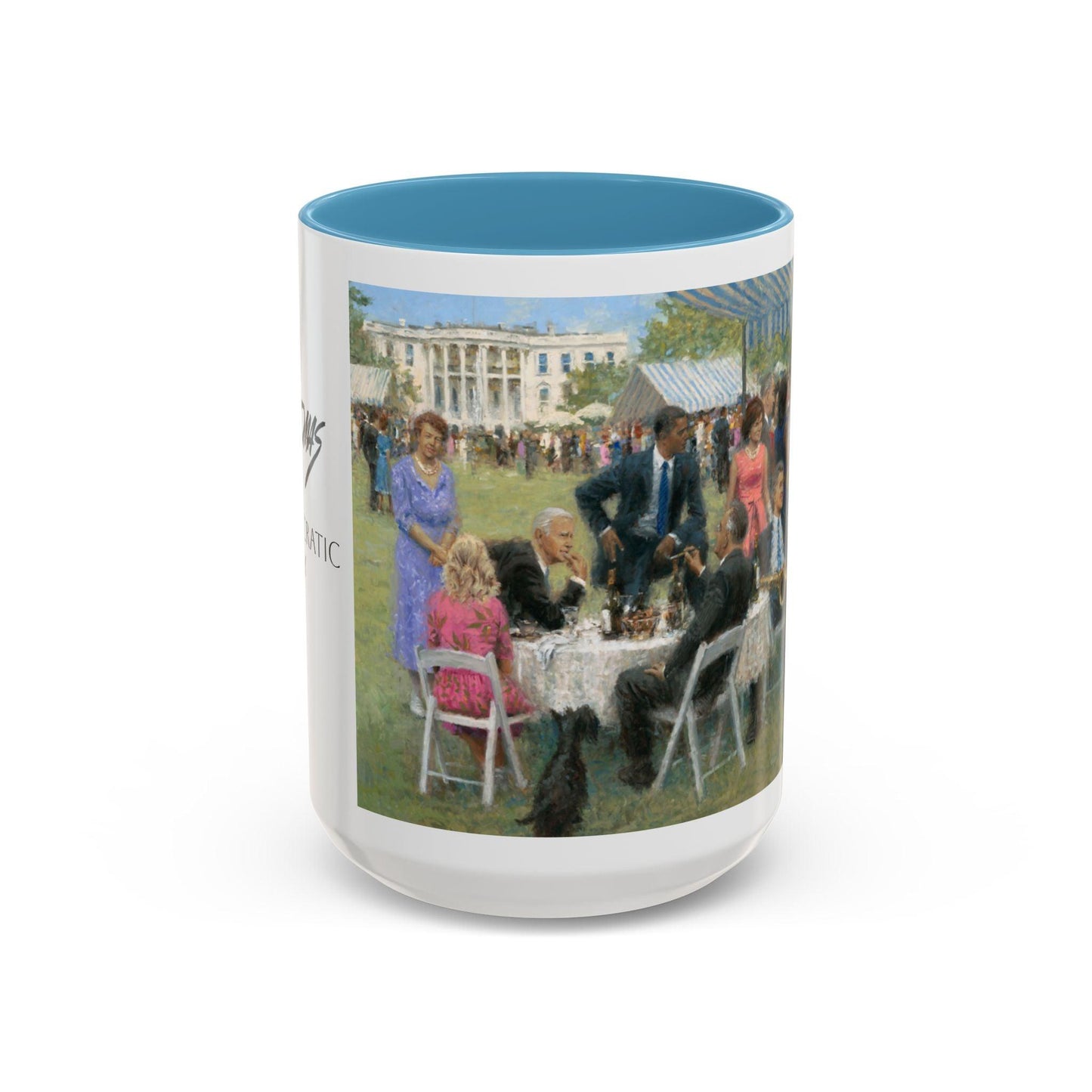 The Dem. Party - Elegant Event Themed Coffee Mug - 11oz & 15oz - Whitehouse Gathering with Biden - Andy Thomas Designs