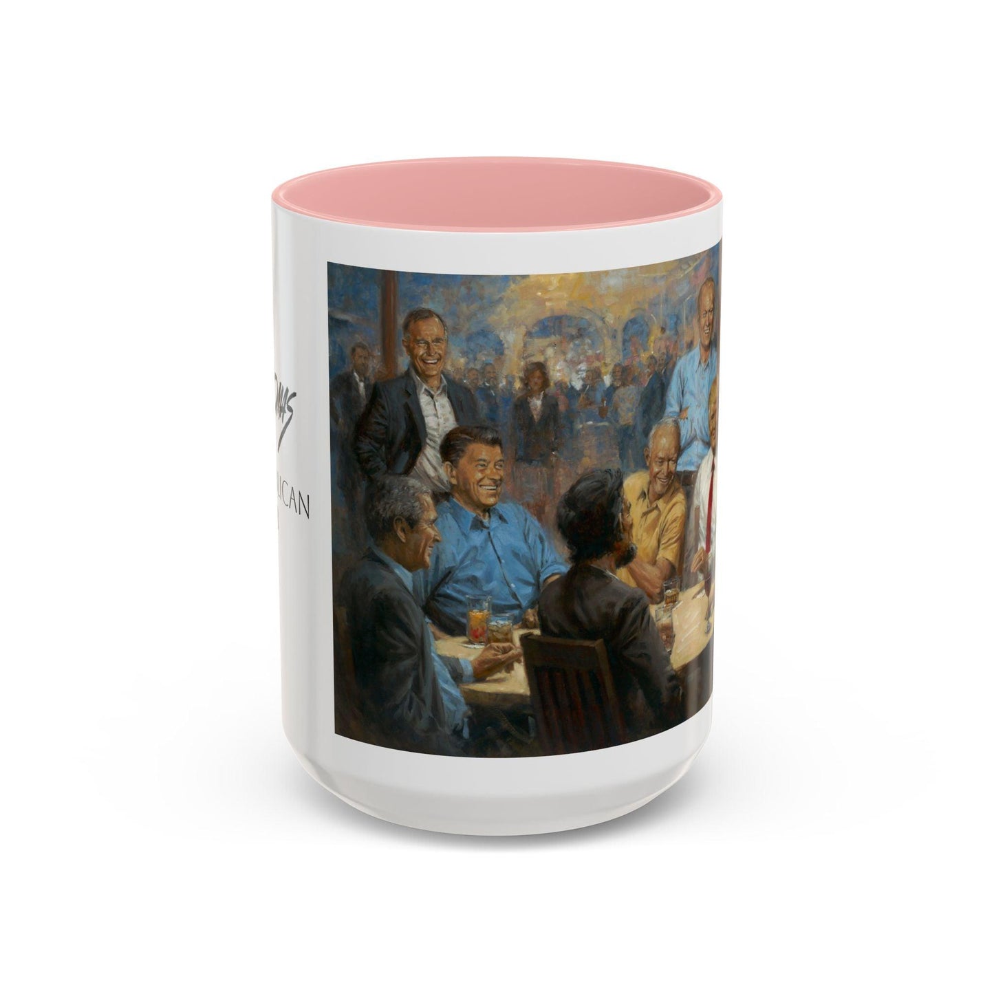 The Repub Club Coffee Mug - Elegant Accent Coffee Mug 11oz & 15oz - Presidential Gathering Design feat. Trump - Andy Thomas Designs