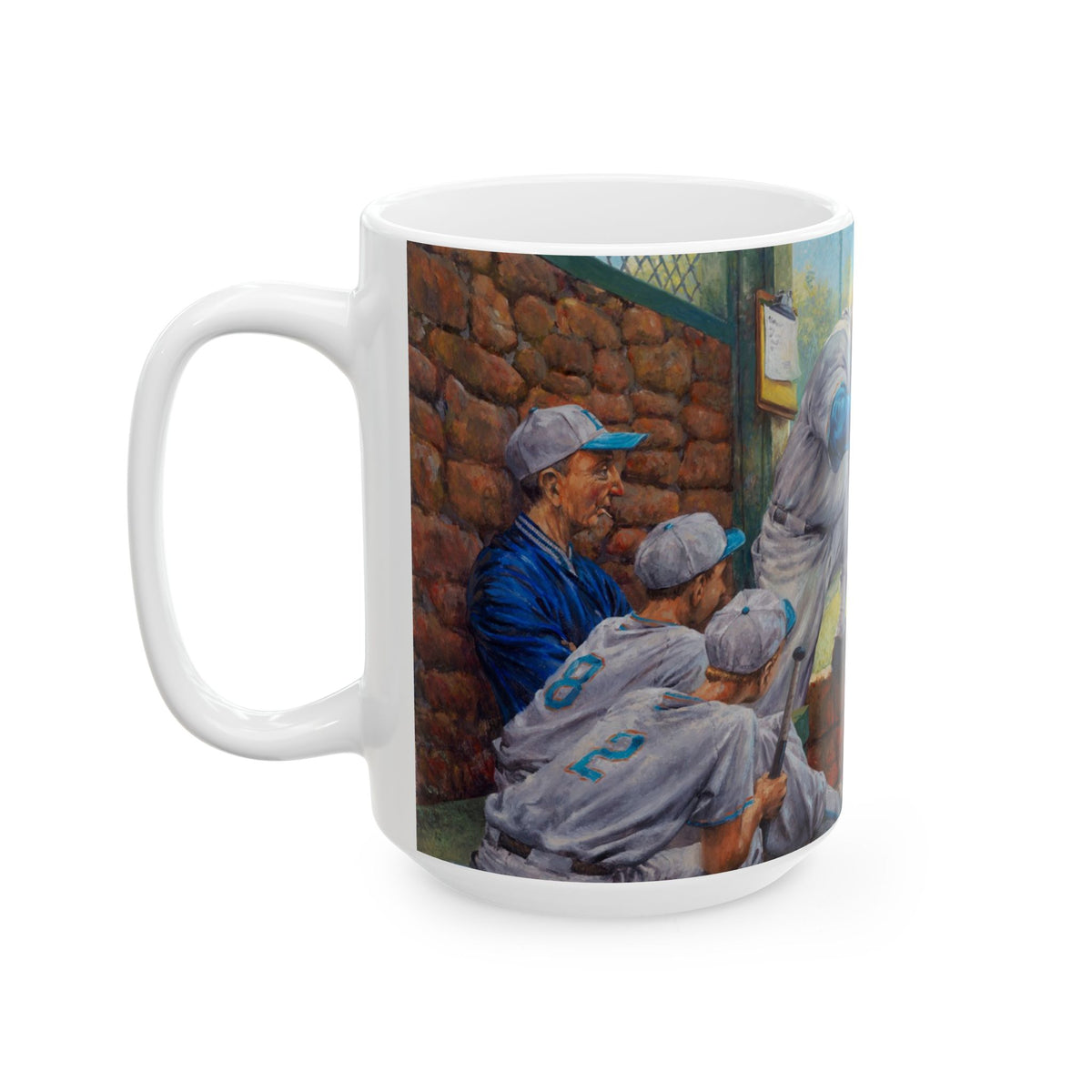 Watch the High Inside Pitch | Boys Baseball Team | Coaching | Ceramic Mug — Coffee Cup (11oz/15oz)