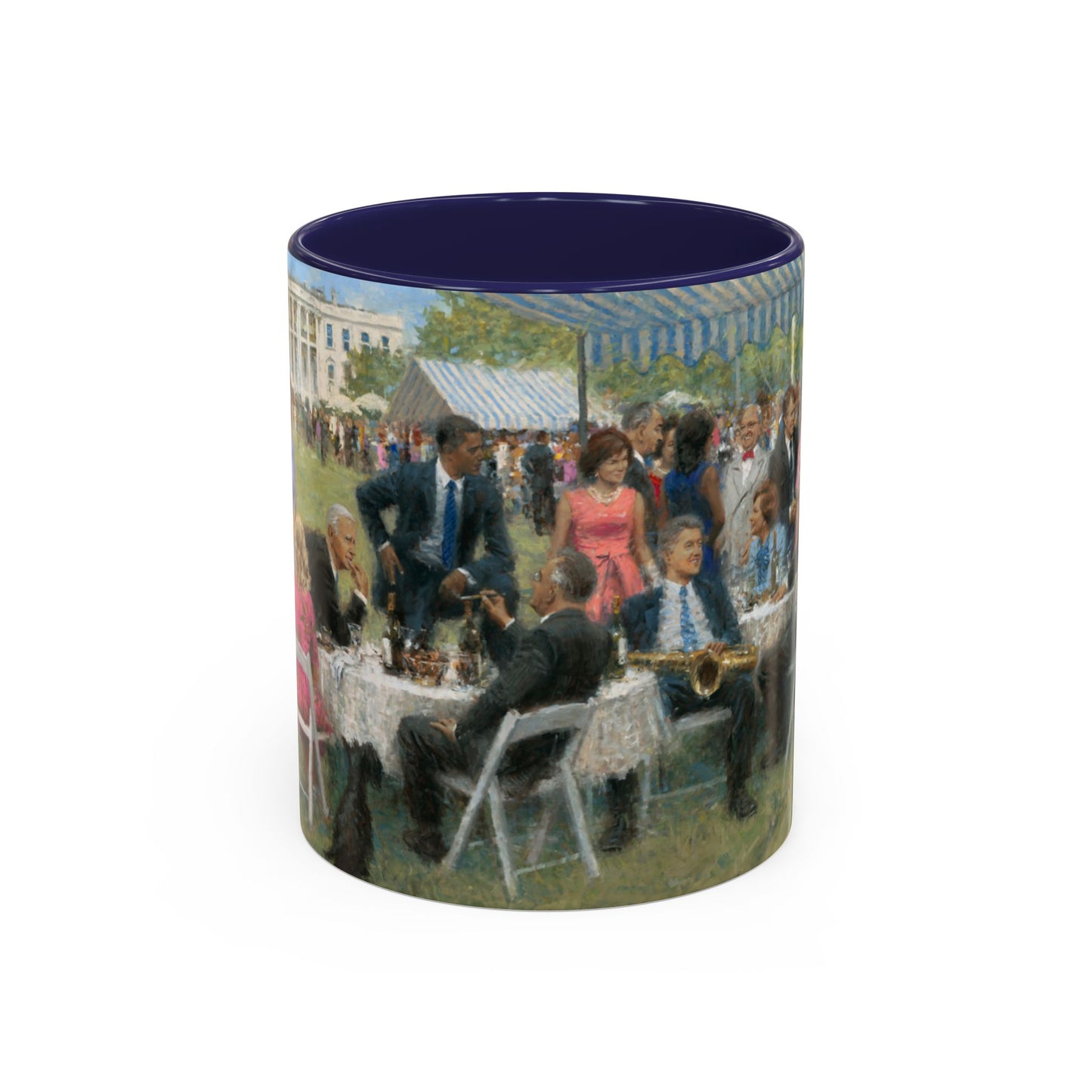 The Democratic Party - Elegant Event Themed Coffee Mug - 11oz & 15oz - Whitehouse Gathering with Obama