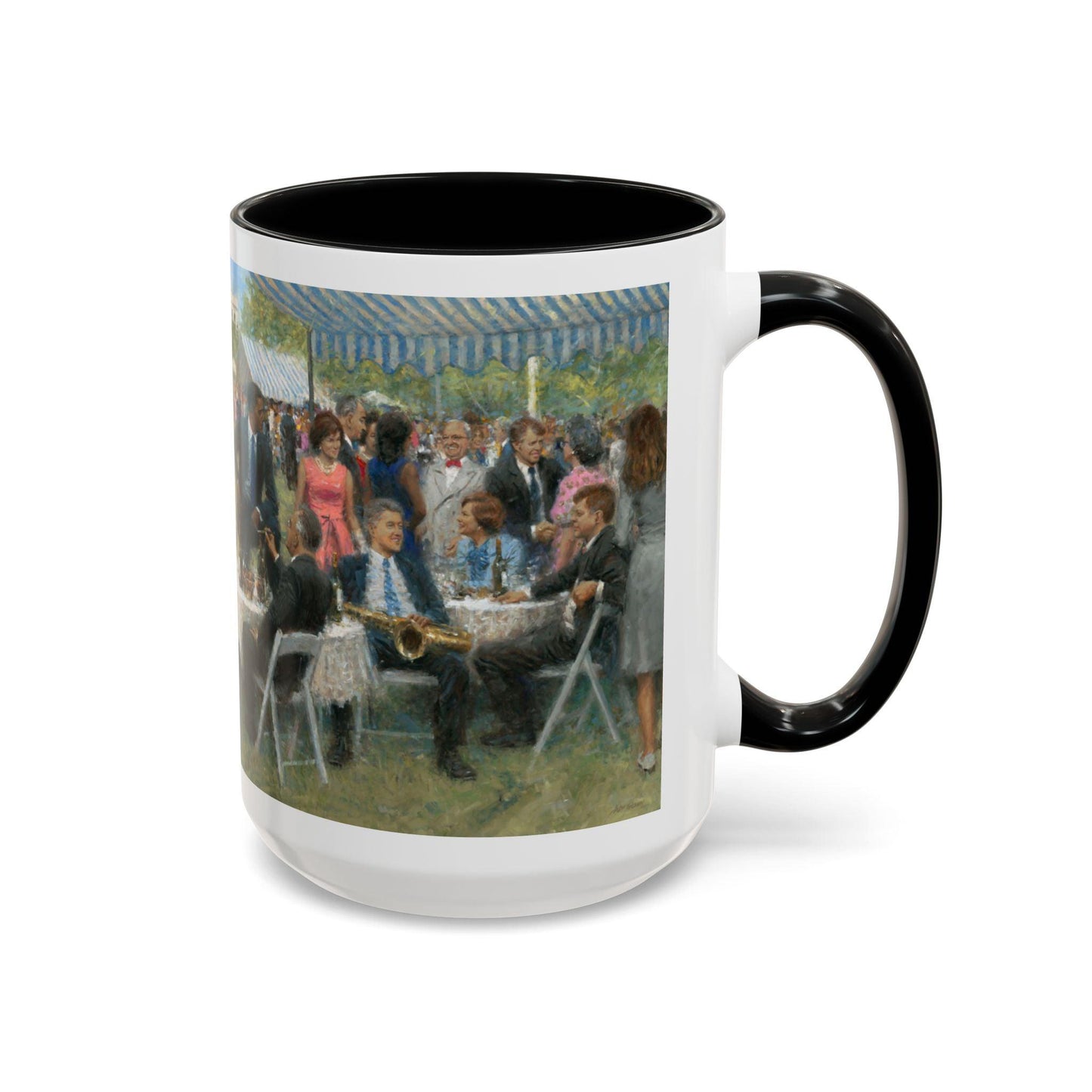 The Dem. Party - Elegant Event Themed Coffee Mug - 11oz & 15oz - Whitehouse Gathering with Biden - Andy Thomas Designs