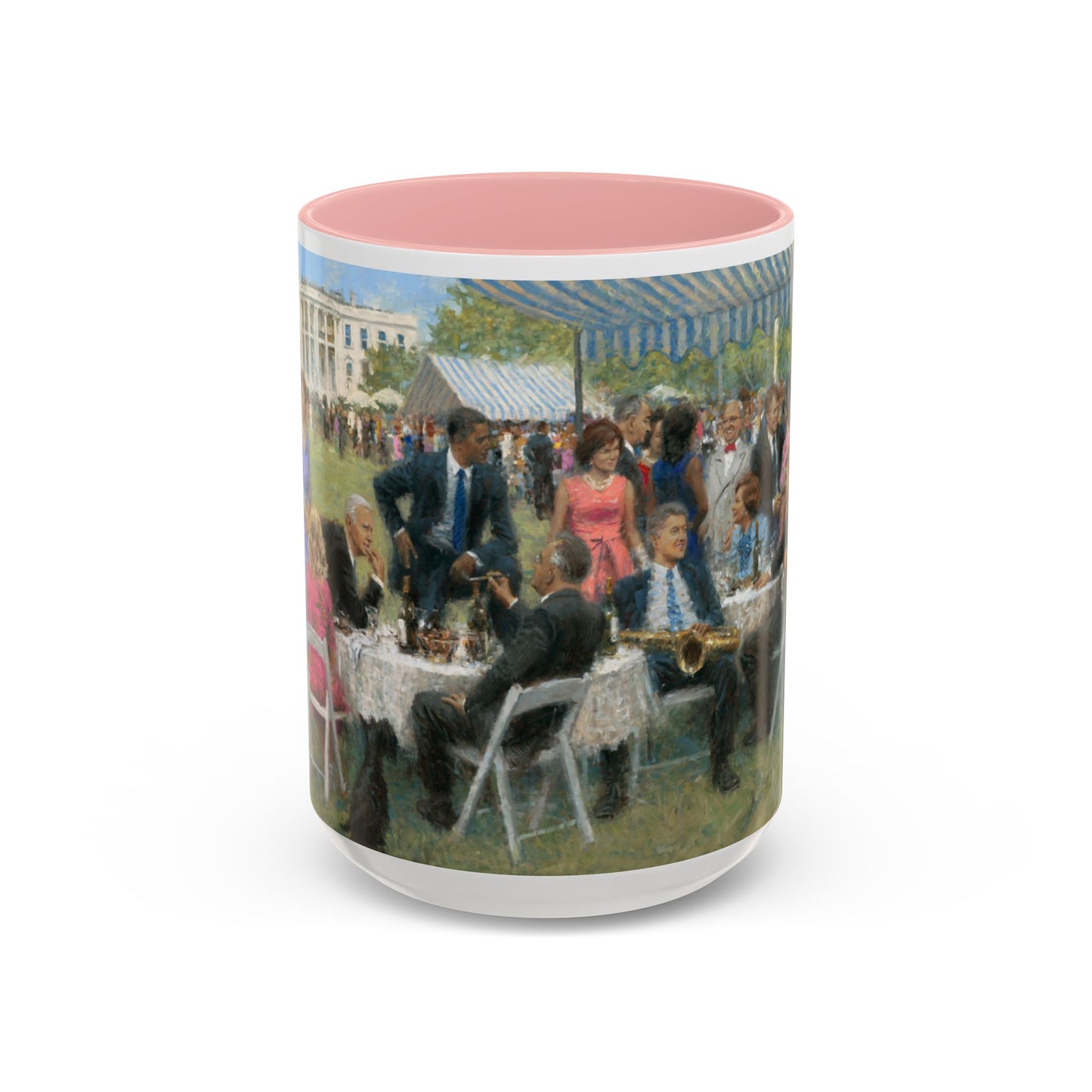 The Democratic Party - Elegant Event Themed Coffee Mug - 11oz & 15oz - Whitehouse Gathering with Obama