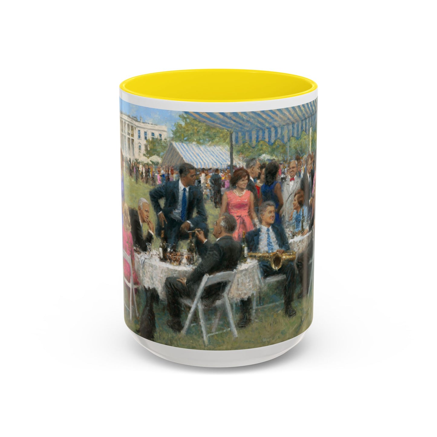 The Democratic Party - Elegant Event Themed Coffee Mug - 11oz & 15oz - Whitehouse Gathering with Obama