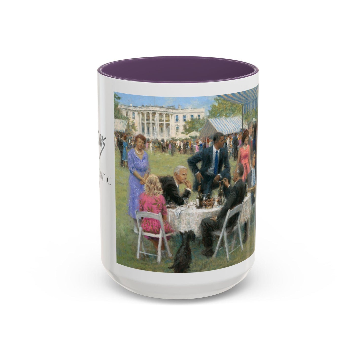 The Dem. Party - Elegant Event Themed Coffee Mug - 11oz & 15oz - Whitehouse Gathering with Biden - Andy Thomas Designs