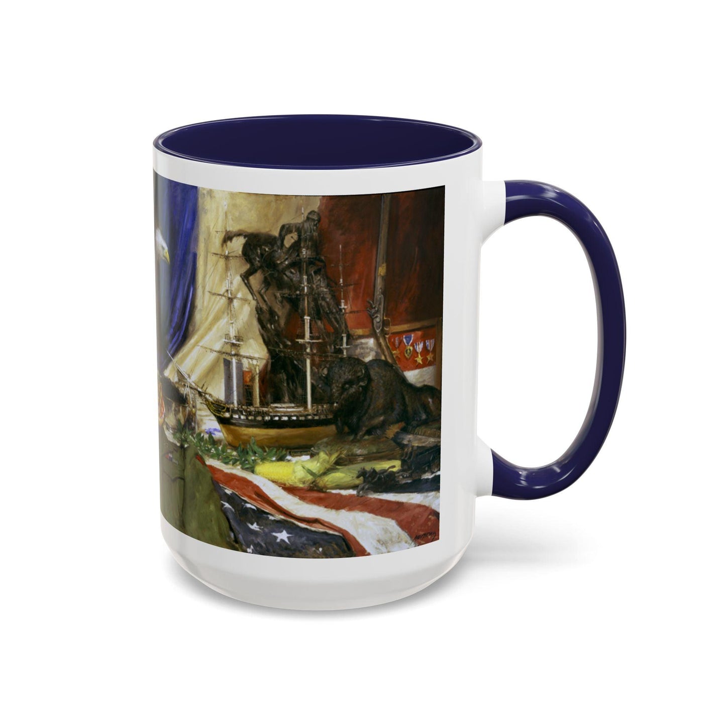 Tribute to America Coffee Mug - 11oz & 15oz - Veterans & Service members | Patriotic Artwork - Andy Thomas Designs