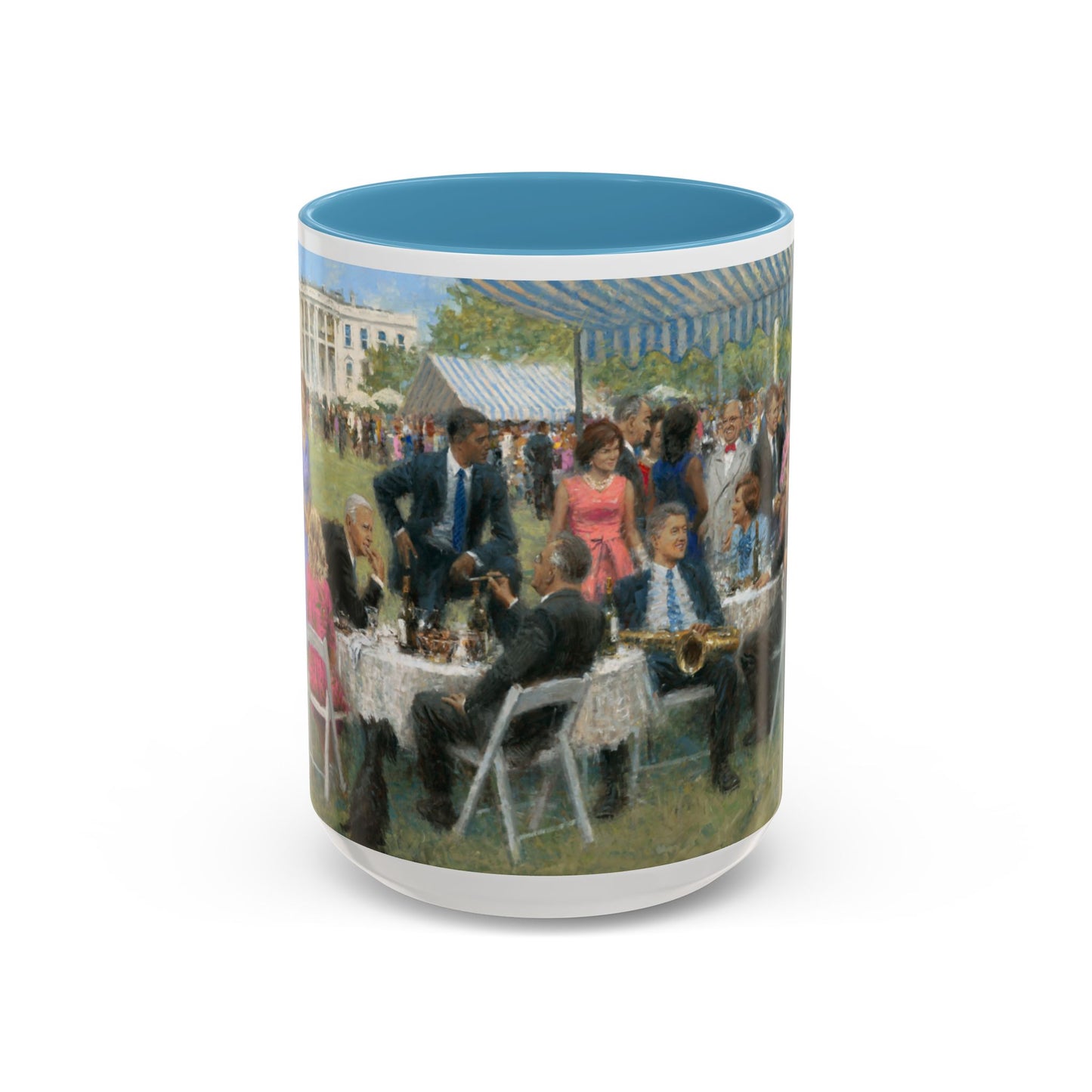 The Democratic Party - Elegant Event Themed Coffee Mug - 11oz & 15oz - Whitehouse Gathering with Obama