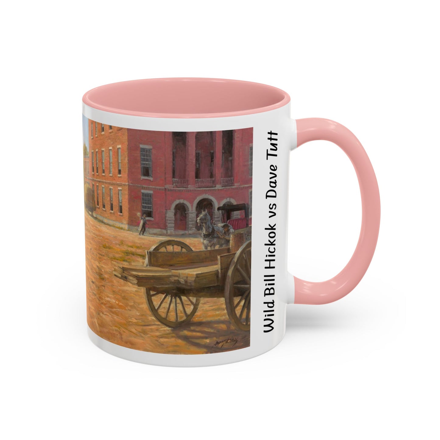 Wild Bill Hickok vs Dave Tutt | Rustic Western Accent Coffee Mug - Vintage Scene, Ideal Gift for Coffee Lovers
