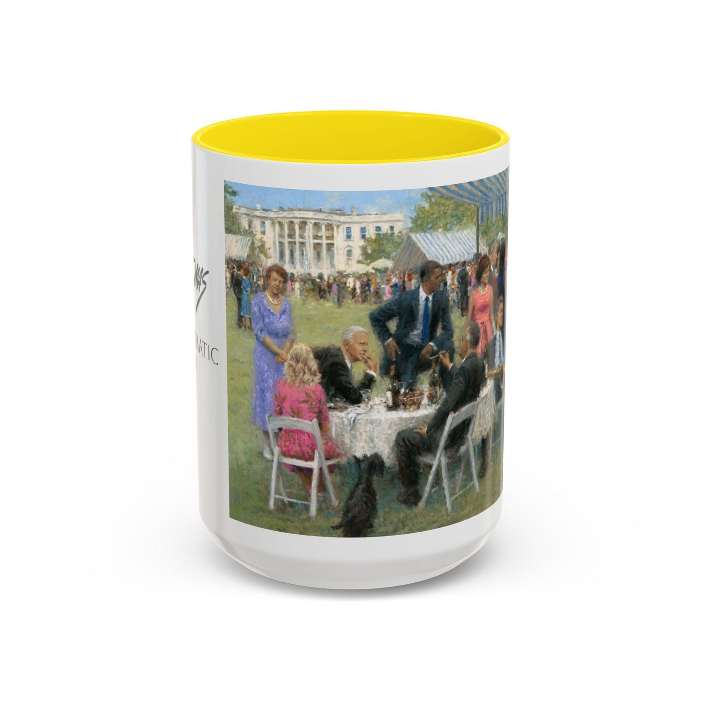 The Dem. Party - Elegant Event Themed Coffee Mug - 11oz & 15oz - Whitehouse Gathering with Biden - Andy Thomas Designs