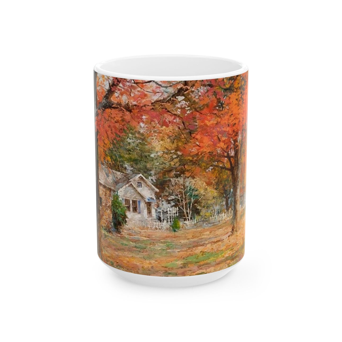 Fall Residence | Autumn | Changing Seasons | Leaves turning | Ceramic Mug — Coffee Cup (11oz/15oz)