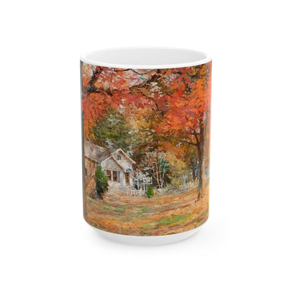 Fall Residence | Autumn | Changing Seasons | Leaves turning | Ceramic Mug — Coffee Cup (11oz/15oz)