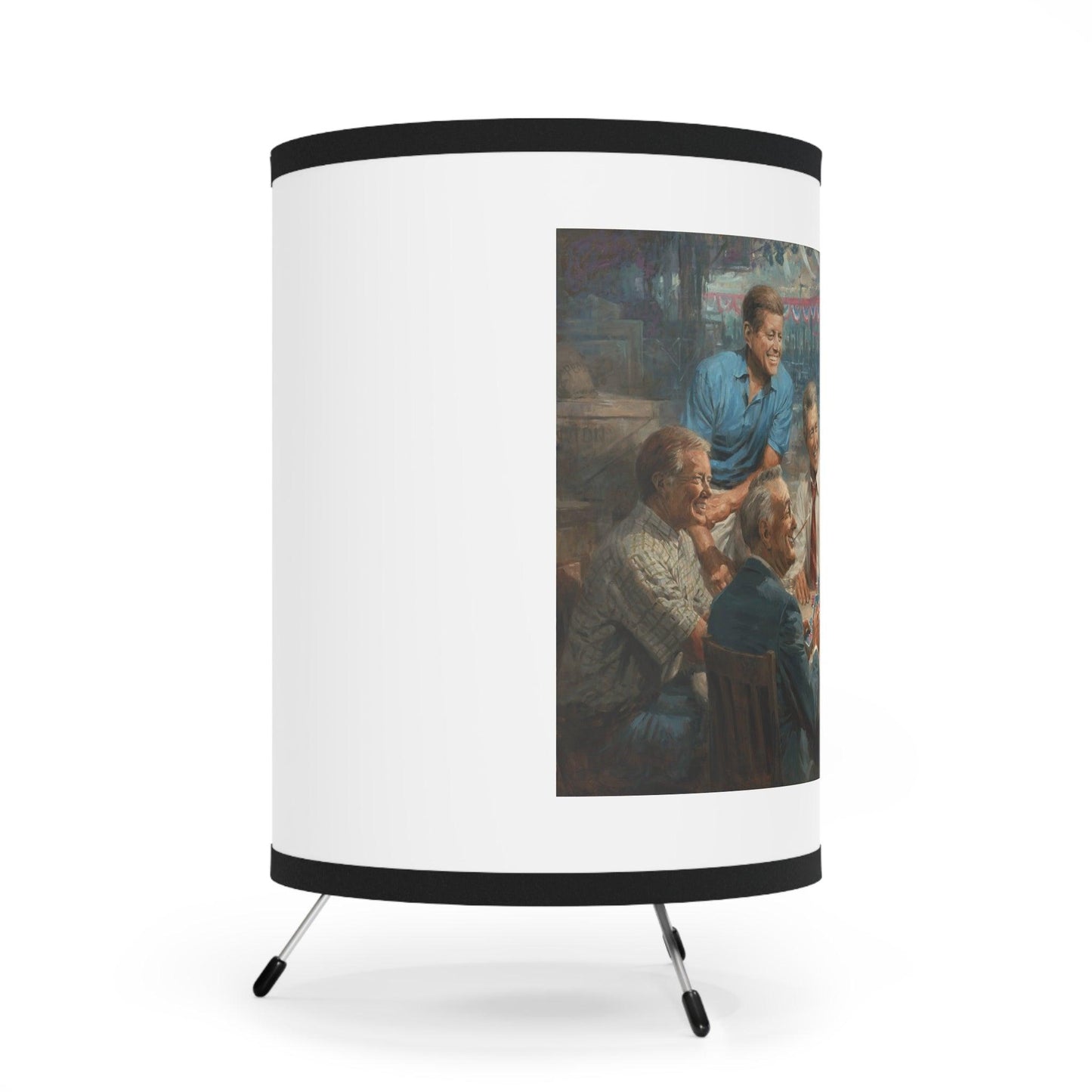 True Blues - US Presidents Play Poker on Table Tripod Lamp with Artistic Shade - Andy Thomas Designs