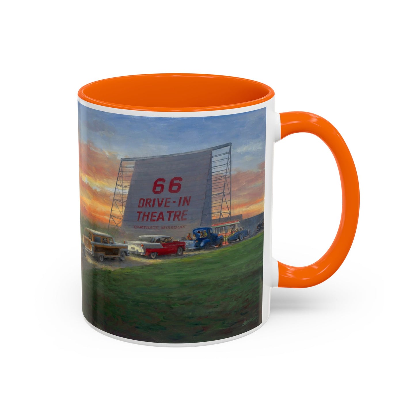 Retro Drive-In Coffee Mug - 66 Theatre Nostalgia