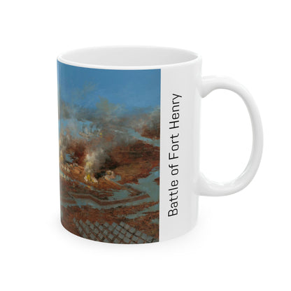 Battle of Fort Henry - Ceramic Mug with Civil War Design.