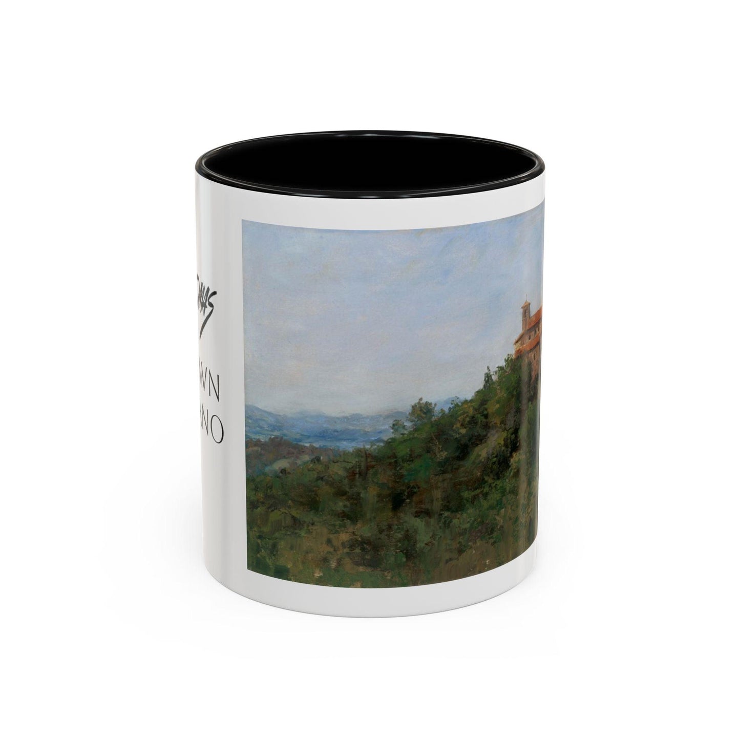 Hilltown Scansano - Elegant Accented Coffee Mug - 11oz & 15oz - Italian Landscapes - Andy Thomas Designs