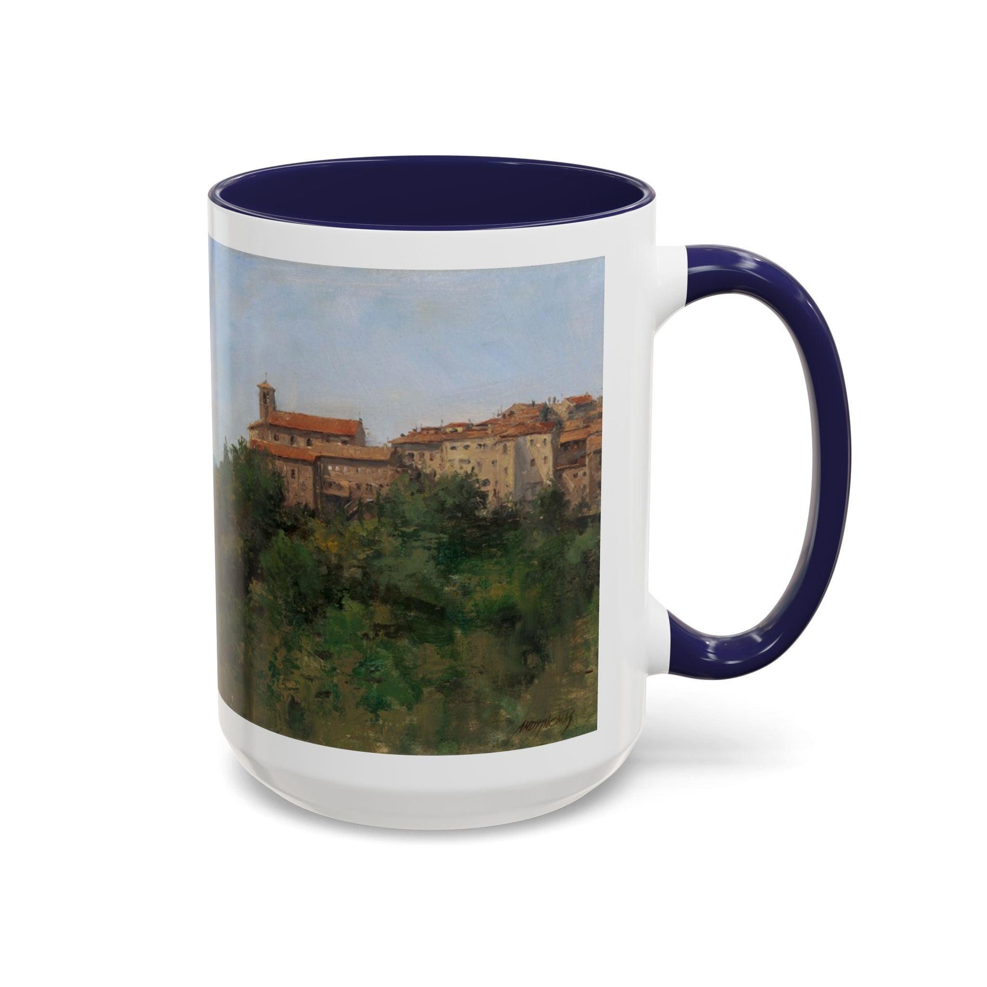 Hilltown Scansano - Elegant Accented Coffee Mug - 11oz & 15oz - Italian Landscapes - Andy Thomas Designs