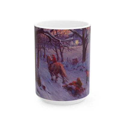 Winter Snow Ride | Ceramic Mug — Coffee Cup (11oz/15oz)