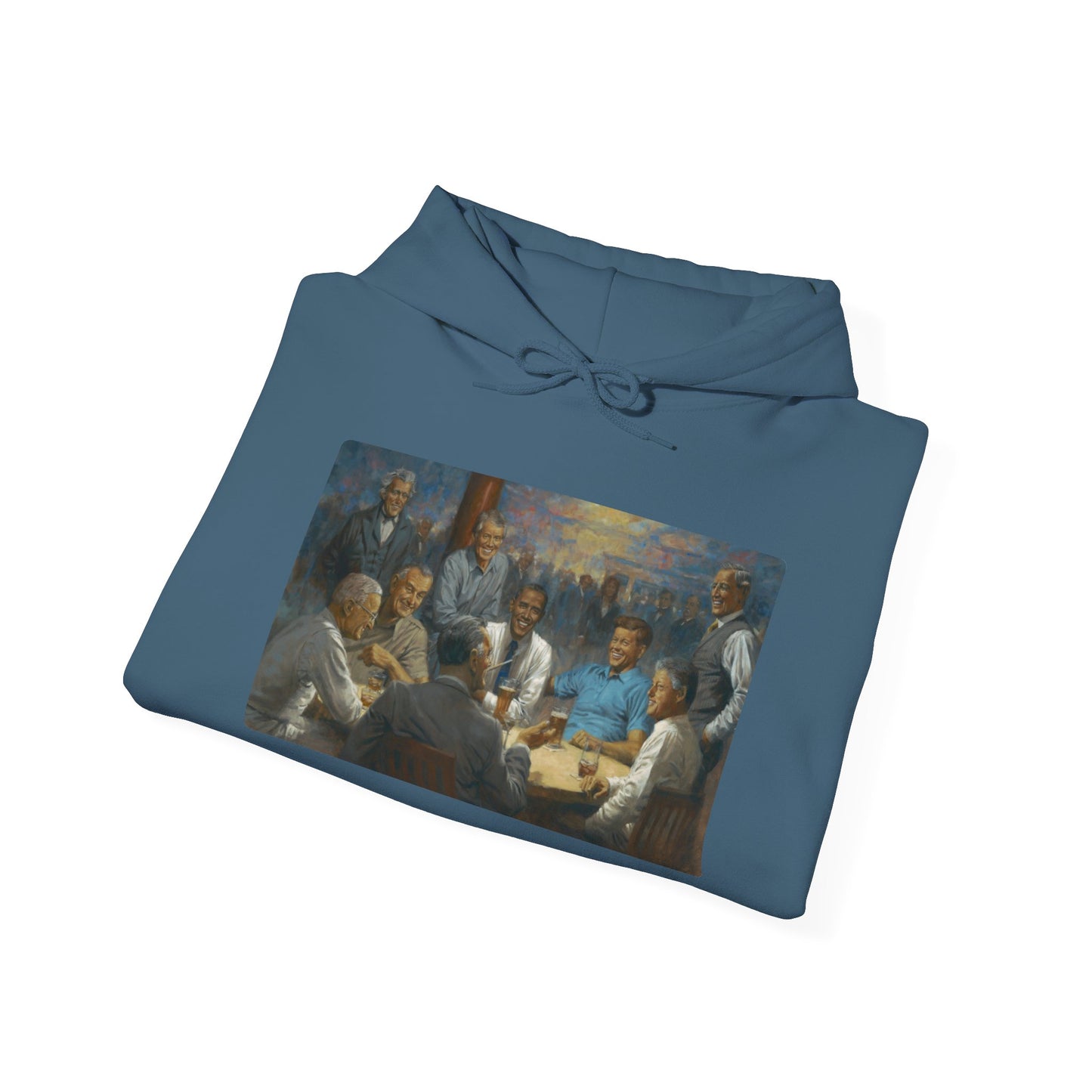 The Democratic Club - Unisex Hooded Sweatshirt - Democratic Presidents Gathering with their favorite beverages.