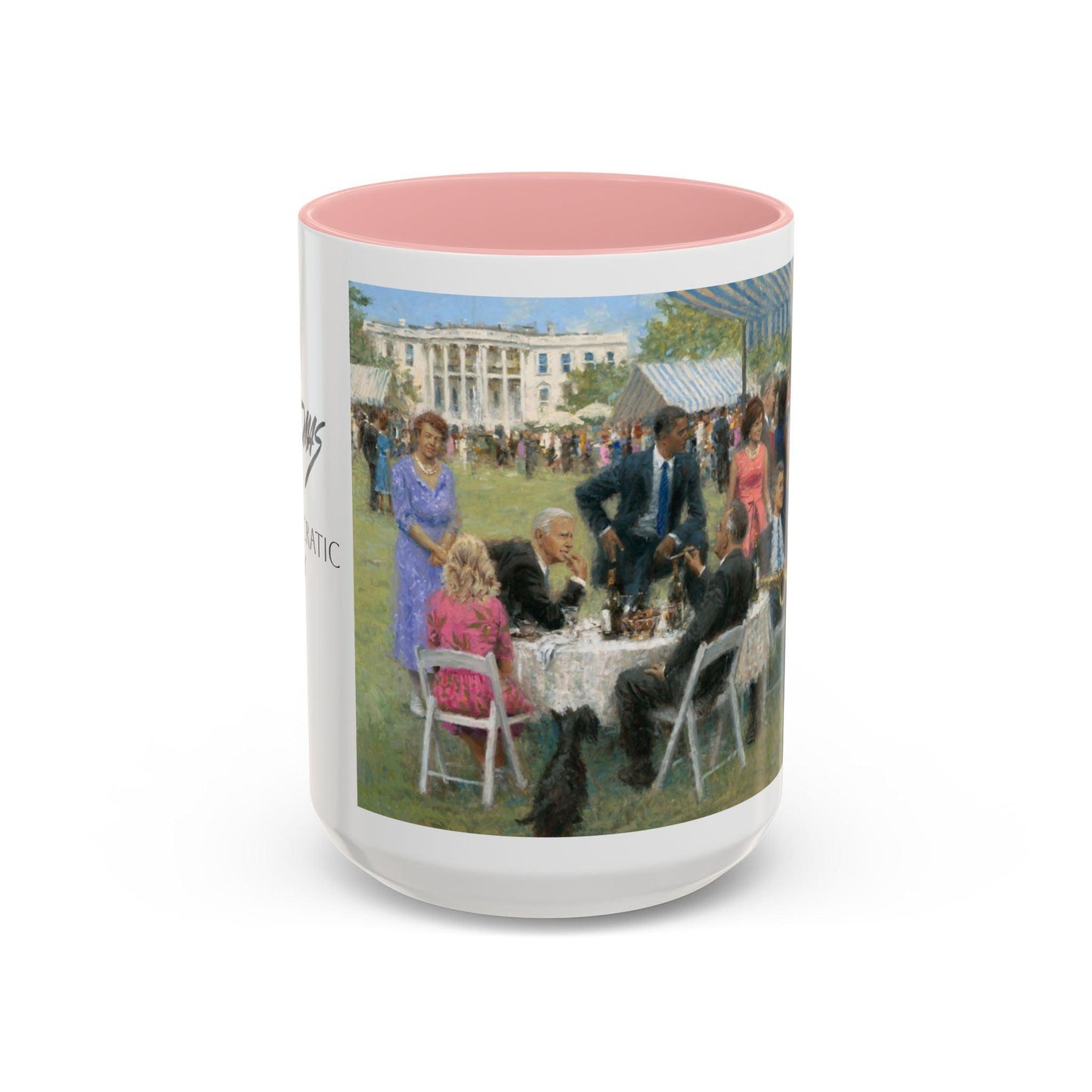 The Dem. Party - Elegant Event Themed Coffee Mug - 11oz & 15oz - Whitehouse Gathering with Biden - Andy Thomas Designs