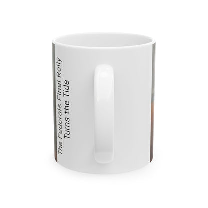 The Federals Final Rally Turns the Tide - Ceramic Mug with Stones River Civil War Design.