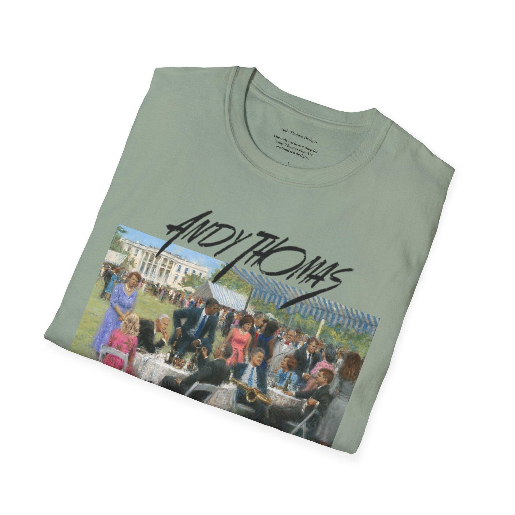 The Dem. Party T-Shirt - President Party at the Whitehouse with Past Presidents. - Andy Thomas Designs