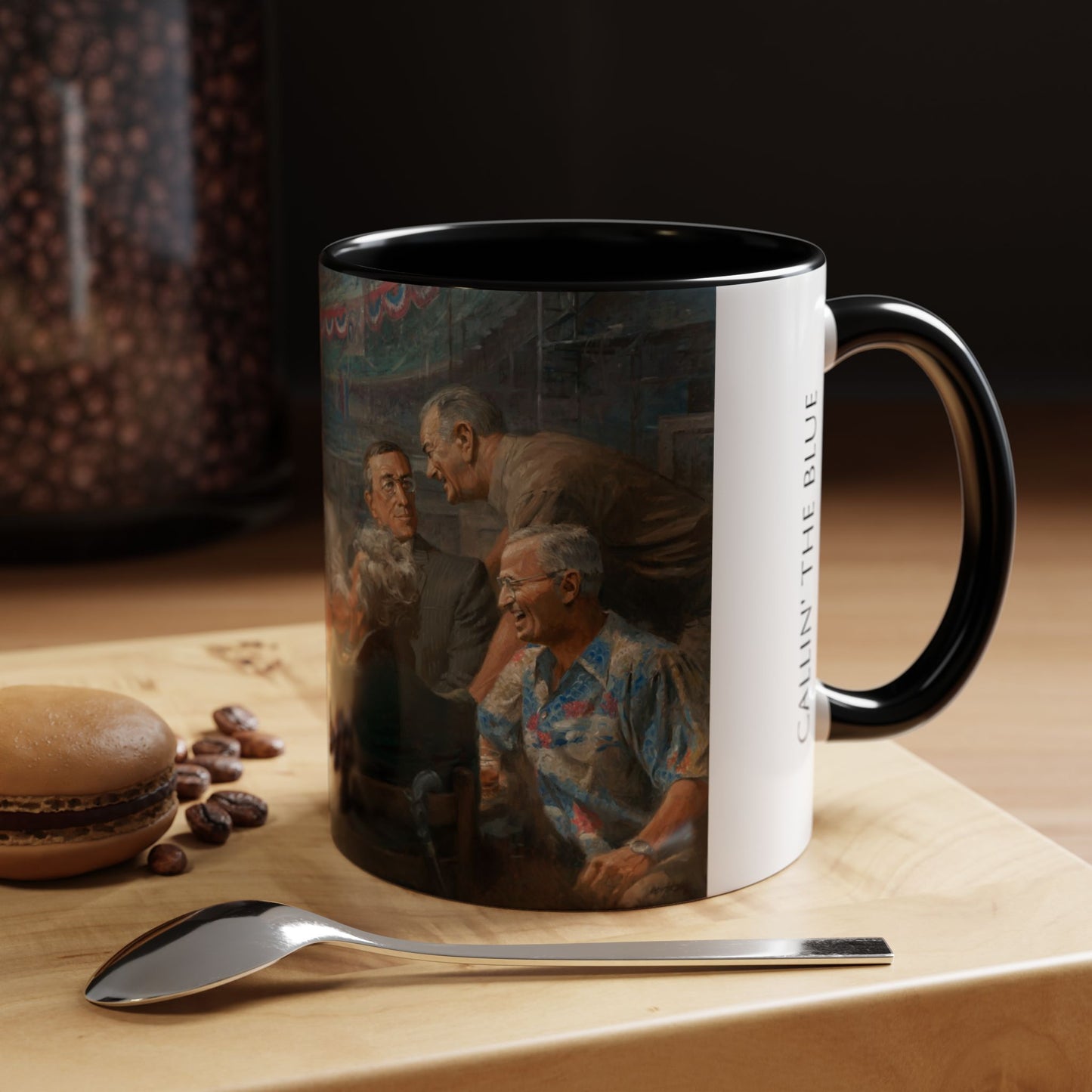 Callin the Blue Coffee Mug - Elegant Accent Coffee Mug 11oz & 15oz with Presidential Gathering Design
