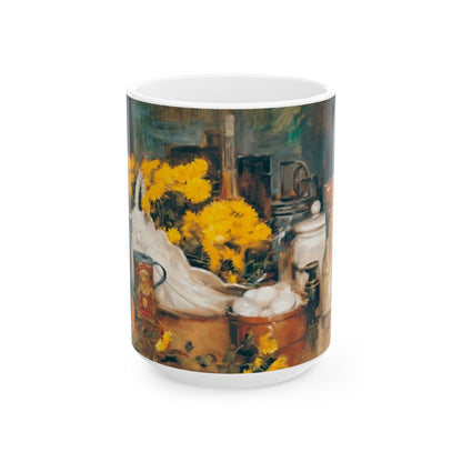 Italian Still Life | European Kitchen | Ceramic Mug — Vintage Country Life Coffee Cup (11oz/15oz)