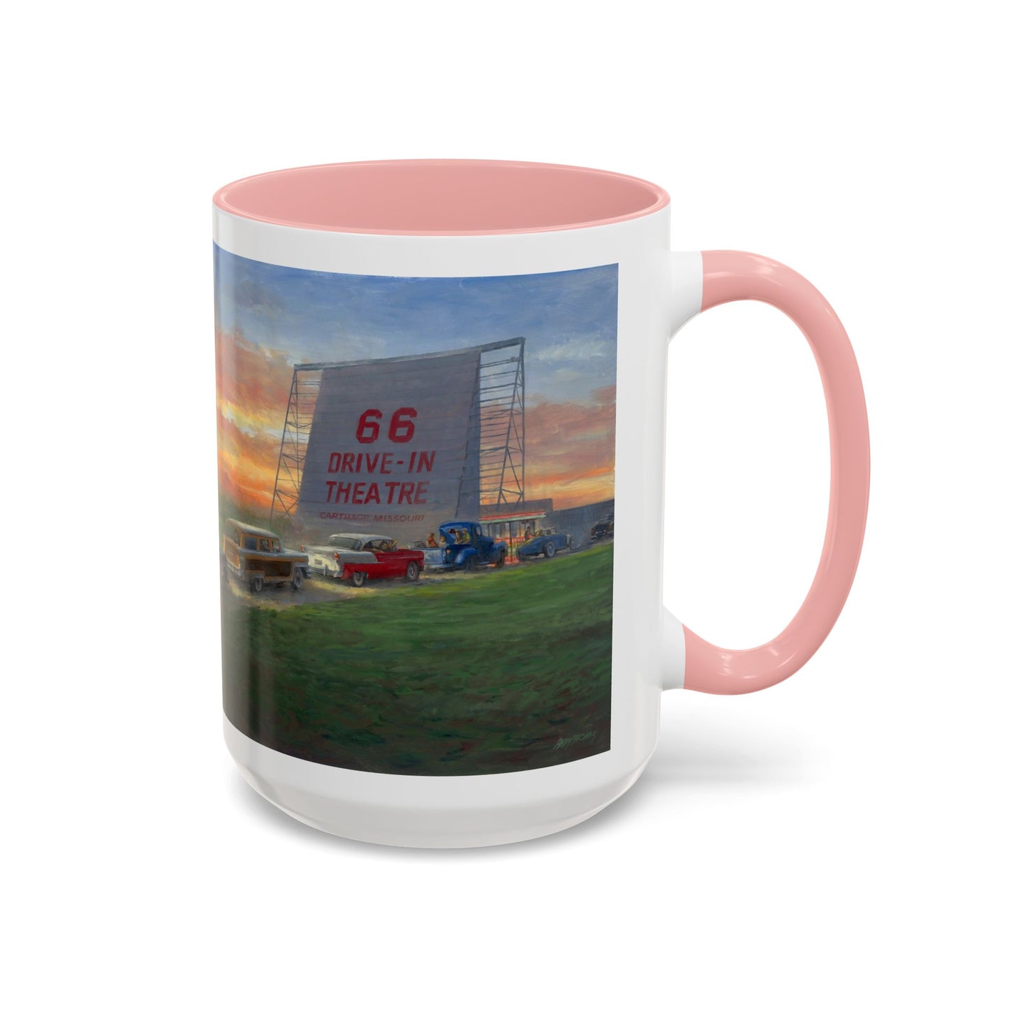 Retro Drive-In Coffee Mug - 66 Theatre Nostalgia