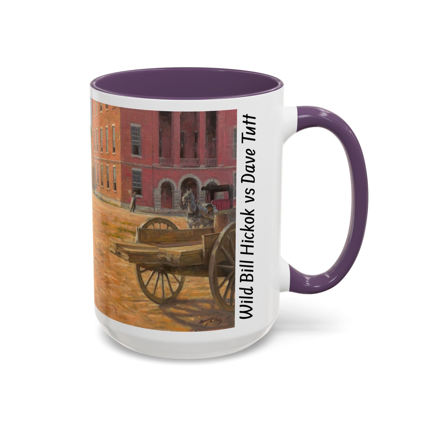 Wild Bill Hickok vs Dave Tutt | Rustic Western Accent Coffee Mug - Vintage Scene, Ideal Gift for Coffee Lovers
