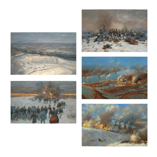 Battle of Ft Donelson - Multi Design 5pc Greeting Cards Set - Civil War Design