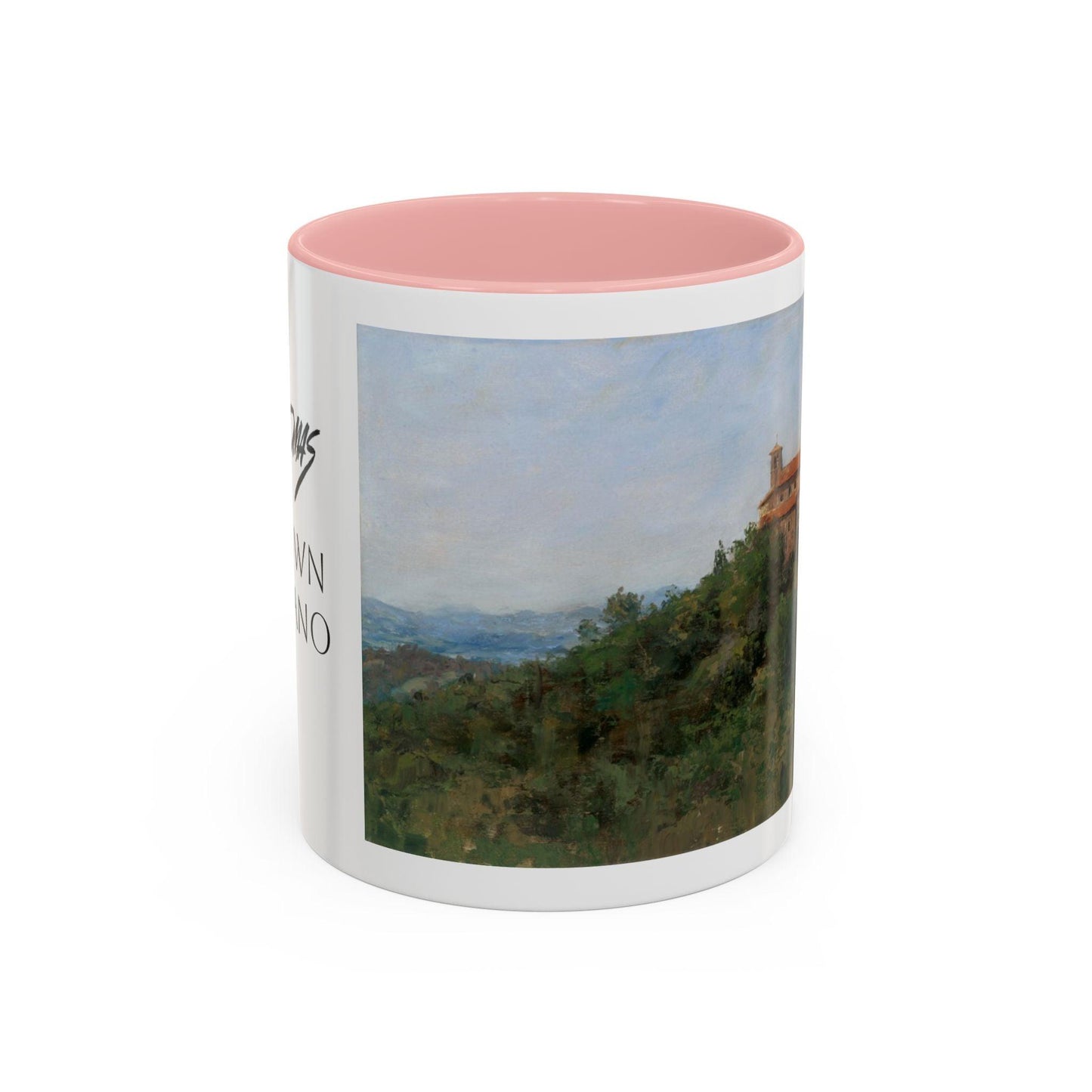 Hilltown Scansano - Elegant Accented Coffee Mug - 11oz & 15oz - Italian Landscapes - Andy Thomas Designs