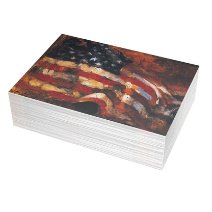 Note Cards: Old Glory - Patriotic Artwork - Envelopes Included