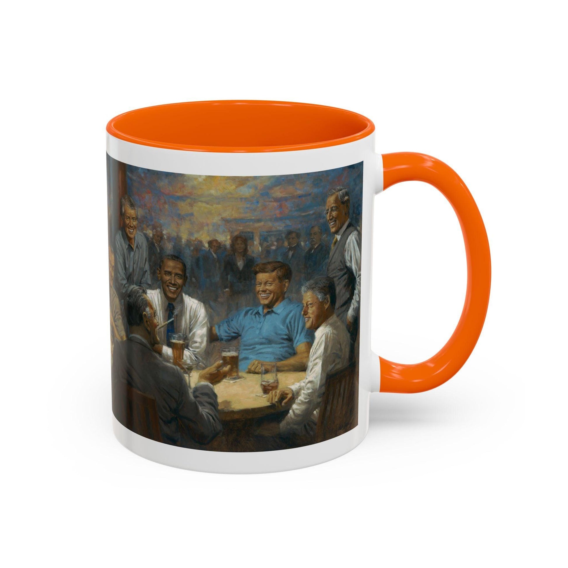 The Dem. Club Coffee Mug - 11oz & 15oz - Past Presidents Social Club with Obama Artwork - Andy Thomas Designs