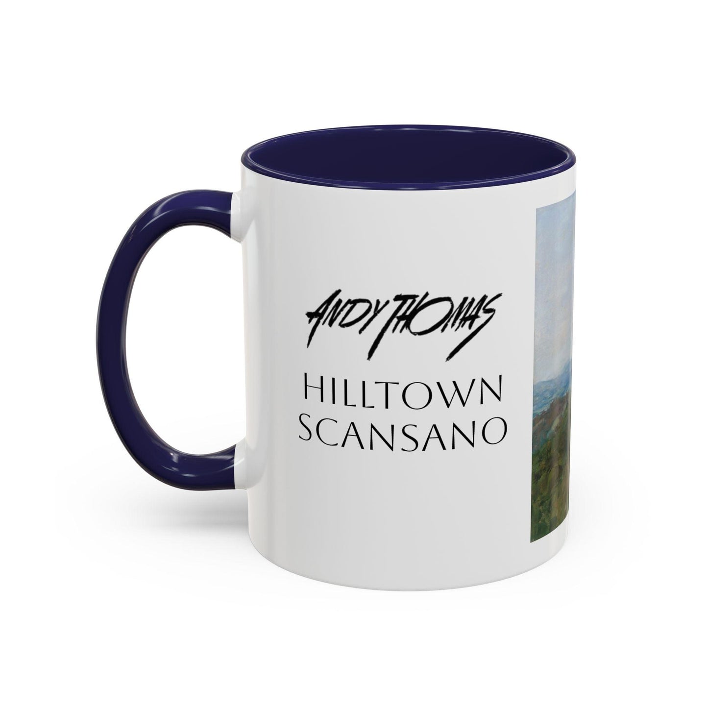 Hilltown Scansano - Elegant Accented Coffee Mug - 11oz & 15oz - Italian Landscapes - Andy Thomas Designs