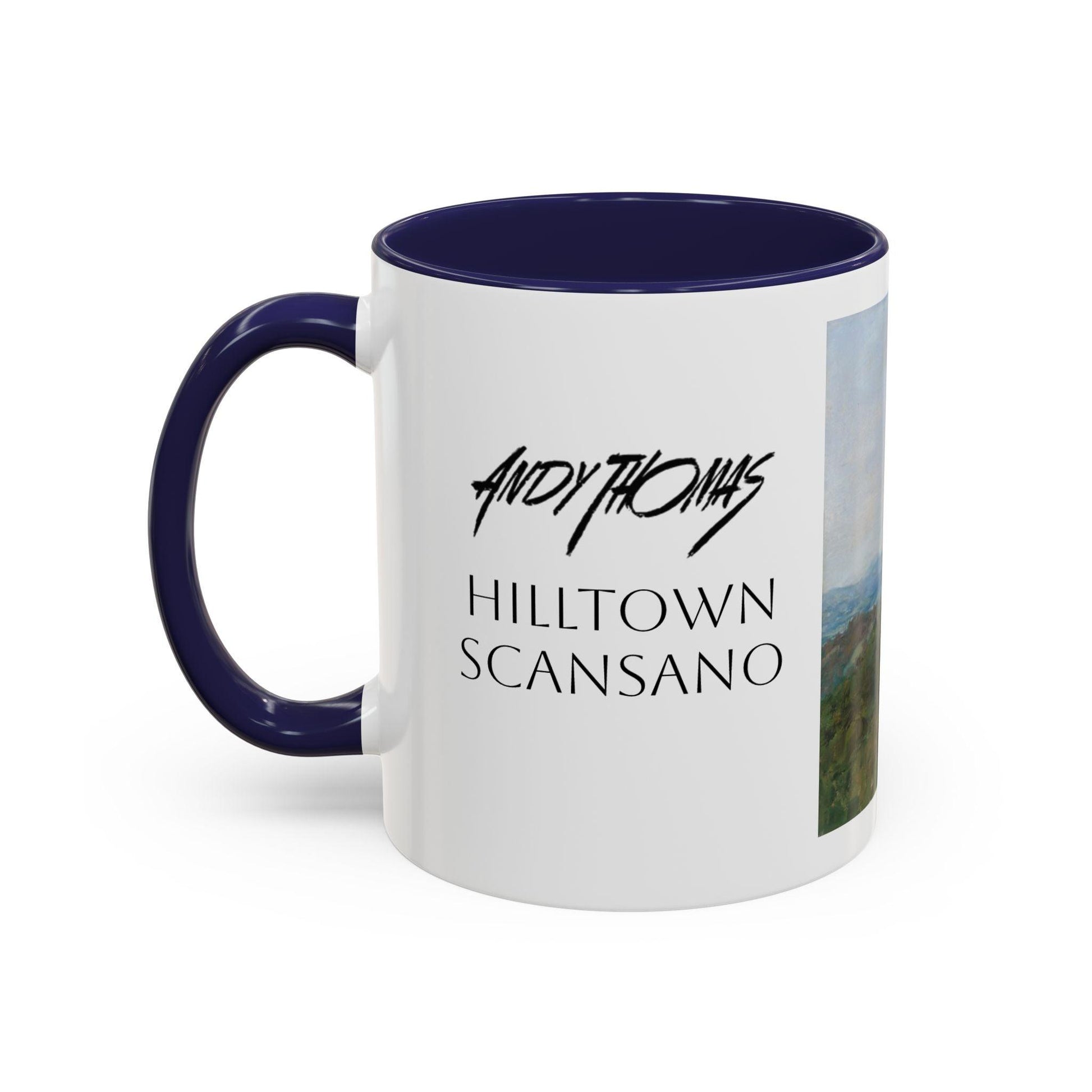 Hilltown Scansano - Elegant Accented Coffee Mug - 11oz & 15oz - Italian Landscapes - Andy Thomas Designs