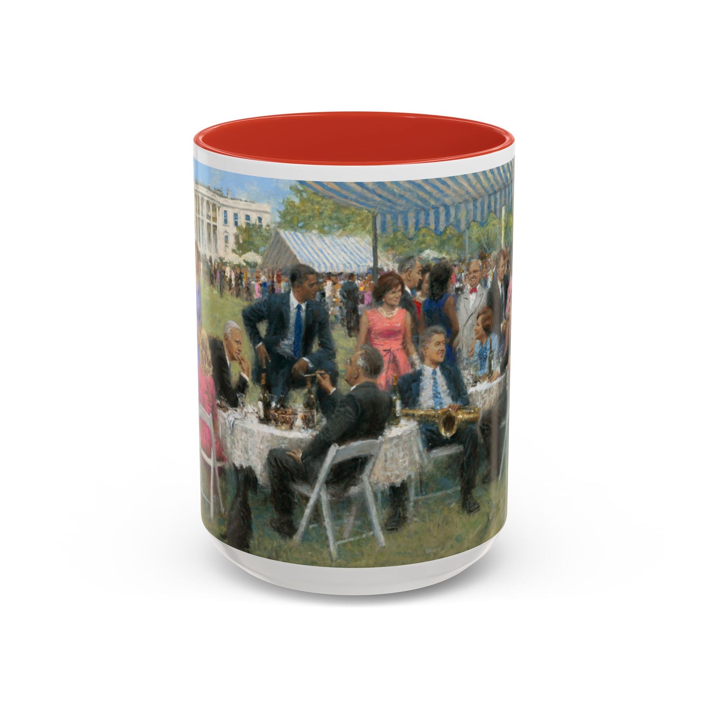 The Democratic Party - Elegant Event Themed Coffee Mug - 11oz & 15oz - Whitehouse Gathering with Obama