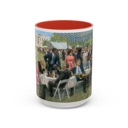 The Democratic Party - Elegant Event Themed Coffee Mug - 11oz & 15oz - Whitehouse Gathering with Obama
