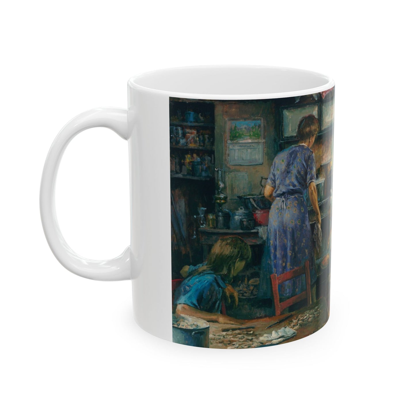 Cooking for the Thrashing Crew | Ceramic Mug — Nostalgic Country Life Coffee Cup (11oz/15oz)