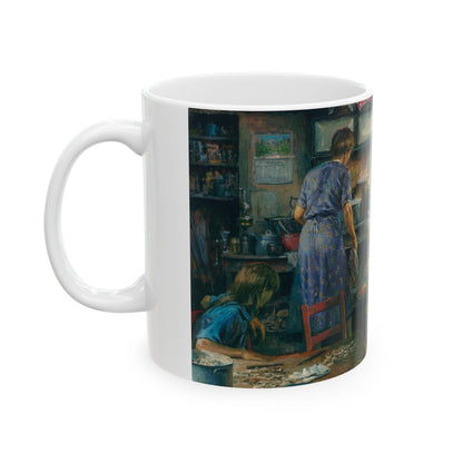 Cooking for the Thrashing Crew | Ceramic Mug — Nostalgic Country Life Coffee Cup (11oz/15oz)