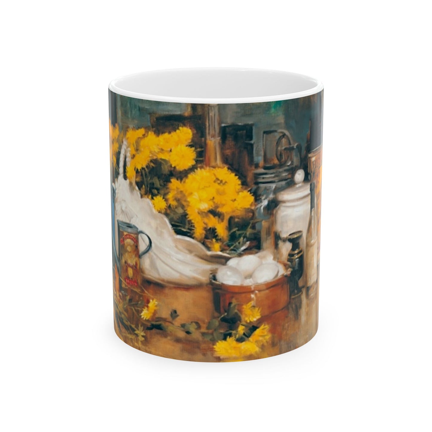 Italian Still Life | European Kitchen | Ceramic Mug — Vintage Country Life Coffee Cup (11oz/15oz)